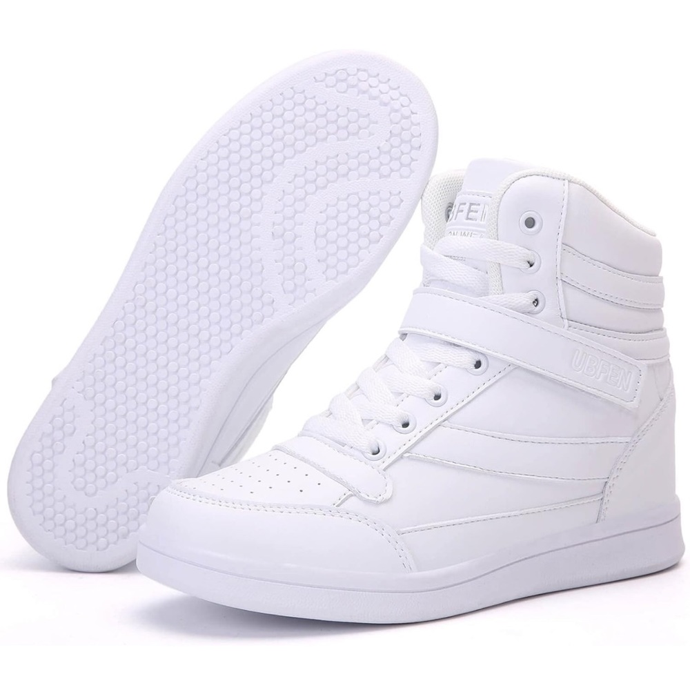 UBFEN Womens High Top Ankle Support Sneakers Hidden Wedge Heel